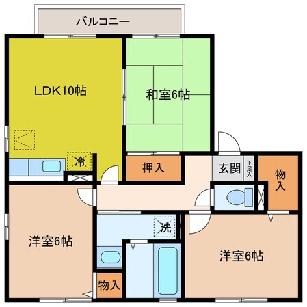 トワイライト　B棟の物件間取画像